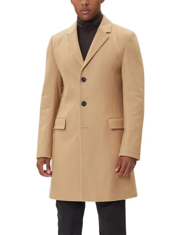 HUGO - Bež kaput za muškarce