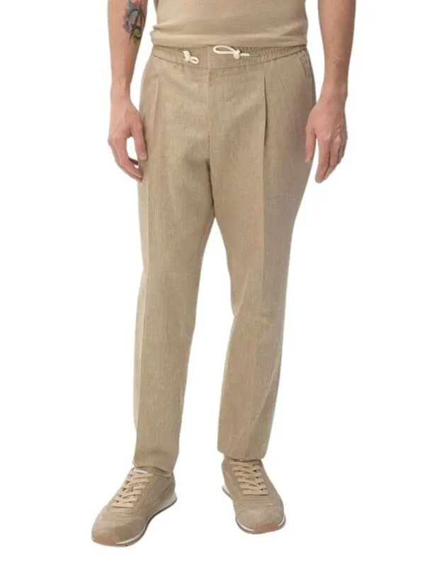 HUGO - Bež muške pantalone