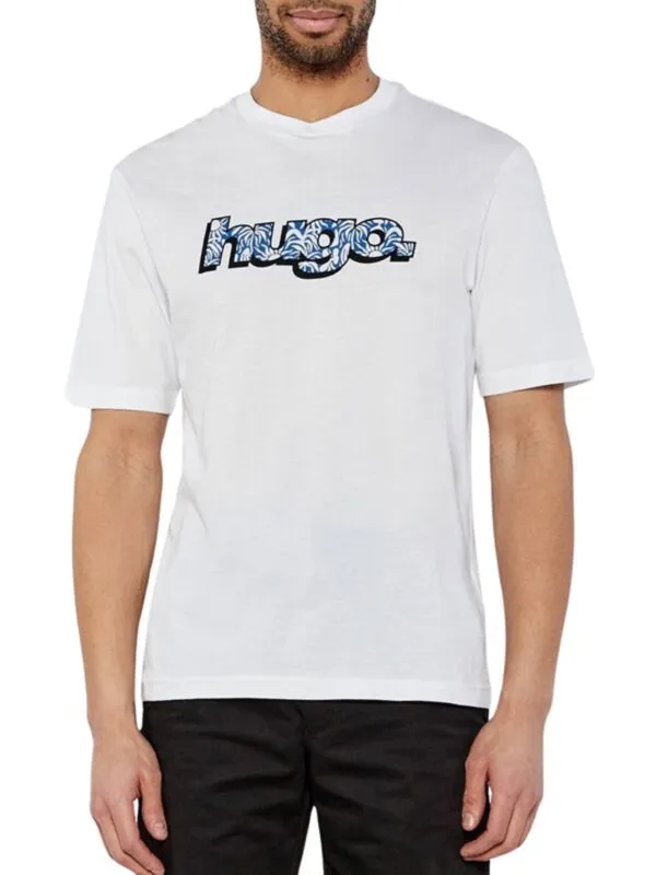HUGO - Bela pamučna muška majica