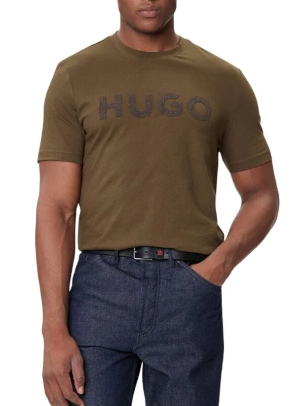 HUGO - Braon pamučna muška majica