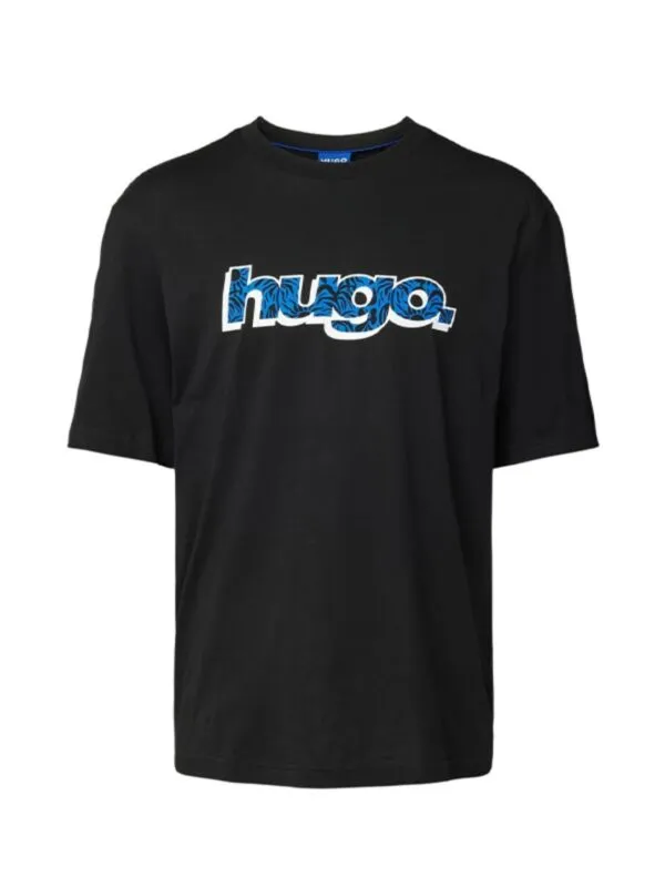 HUGO - Crna pamučna muška majica