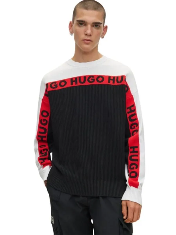 HUGO - Kolor-blok muški džemper