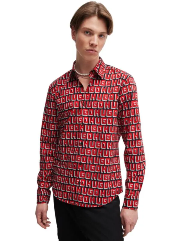 HUGO - Logo print muška košulja