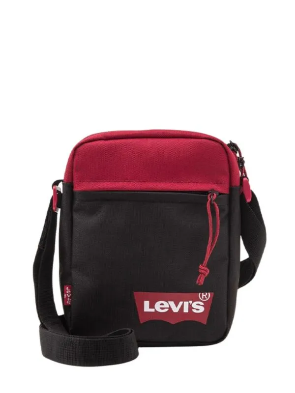 Levis - Crno-crvena muška torbica