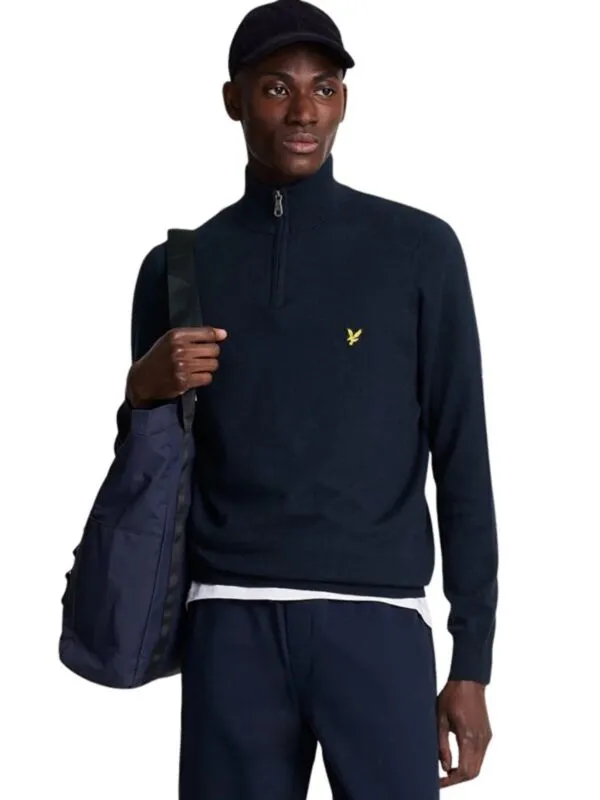 Lyle&Scott - Muški džemper sa kratkim zipom