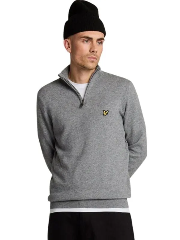 Lyle&Scott - Muški džemper sa kratkim zipom