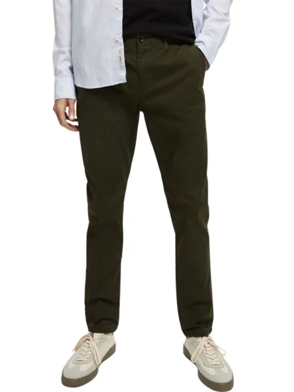 Scotch&Soda - Maslinaste muške pantalone