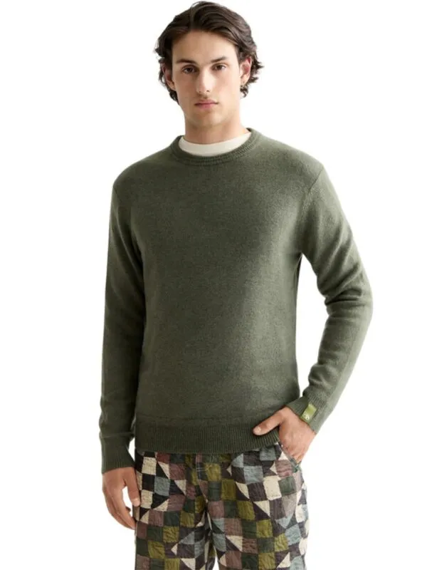 Scotch&Soda - Maslinasti muški džemper