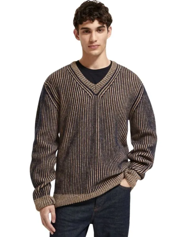 Scotch&Soda - Muški džemper na V izrez