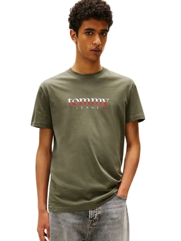 Tommy Hilfiger - Maslinasta majica za muškarce