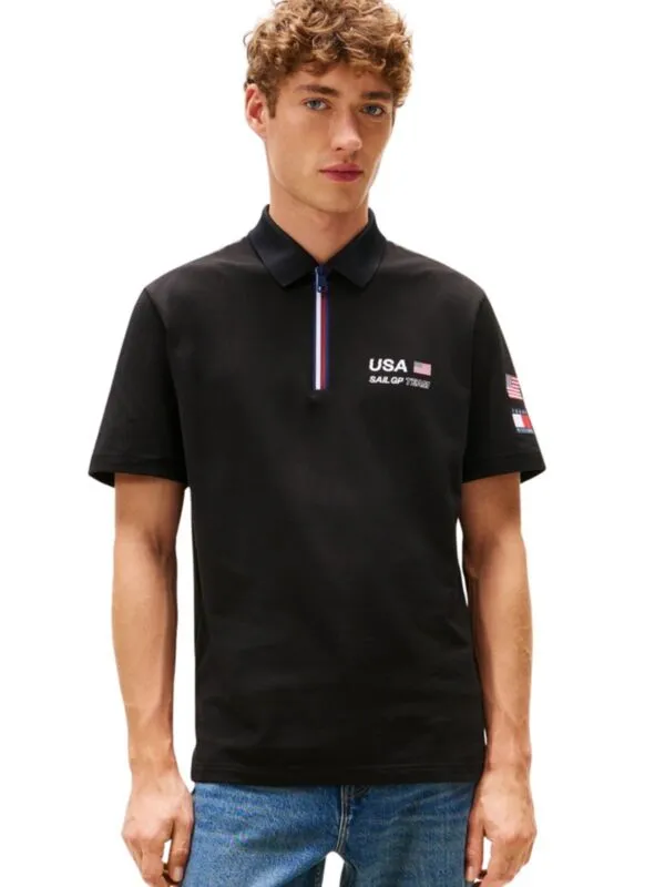 Tommy Hilfiger x U.S. Sail GP Team - Muška majica sa kratkim zipom