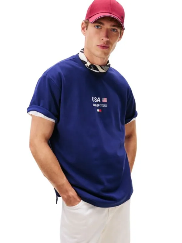 Tommy Hilfiger x U.S. Sail GP Team - Teget muška majica