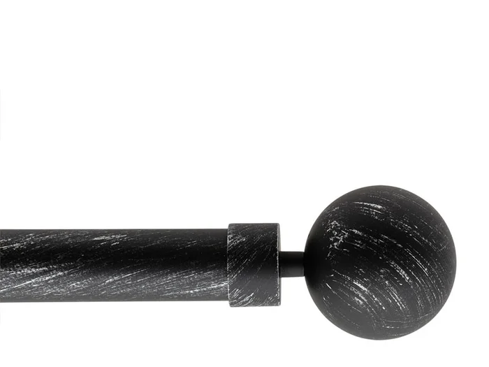 Garnišna razvlačna set LUANCE 120-210 cm crna