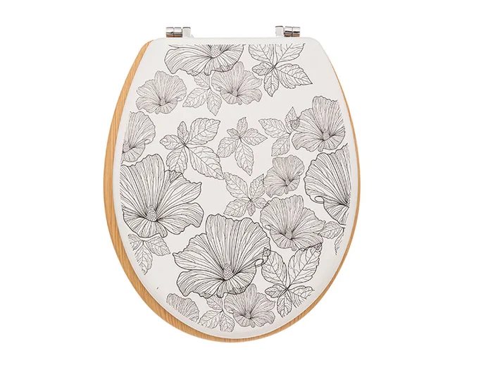 Wc daska FIVE blackflora 36x42,5cm