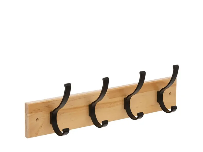 Zidna vešalica sa 4 kukica FIVE 42x8x13,5 cm