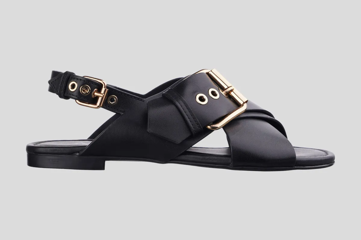 AGL Sandale D656091PHSOFTY0000/PL26 SOFTY SUMMER CRIS-CROS NERO