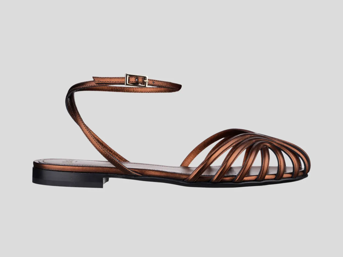 ALEVI Sandale AURA FLAT/PL26 dark bronze