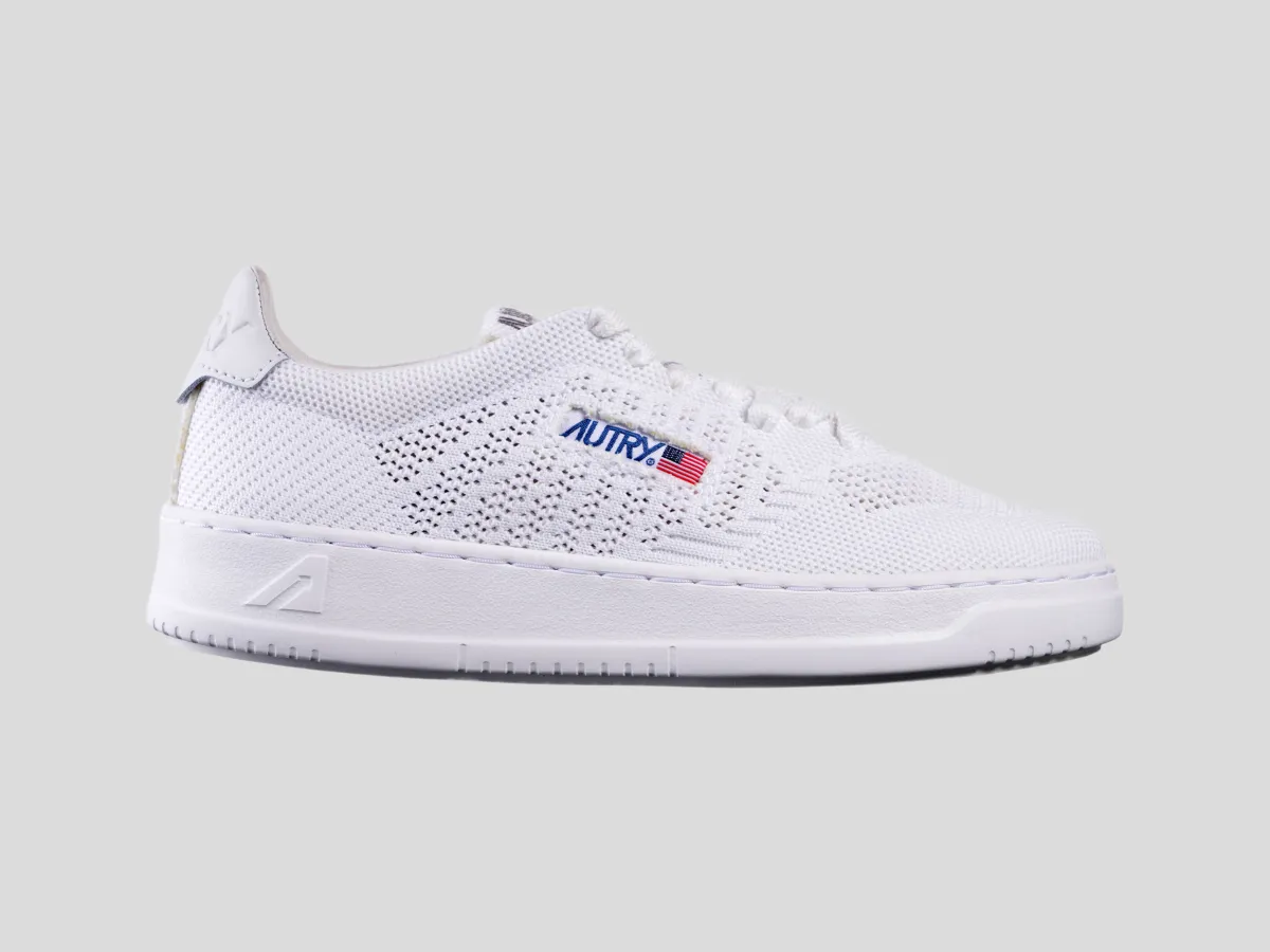 AUTRY INTERNATIONAL SRL Patike EKLW KN01/PL26 EASEKNIT LOW WOM KN01 KNITTED/LEATHER WHITE
