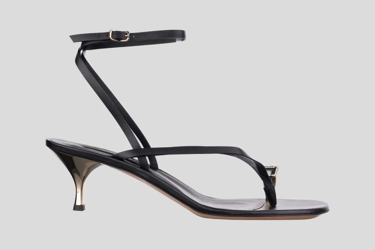 CASADEI Papuče 1N254B0501C30259000/PL26 JULIA - CHIC FLORENCE+ACC.ORO CH. - NERO/PL26