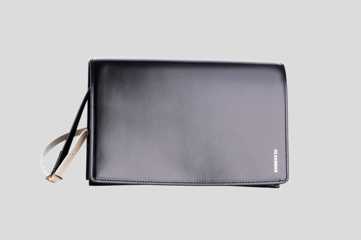 JIL SANDER Torba J08ZH0100 FILE SM 011 BLACK/PL26