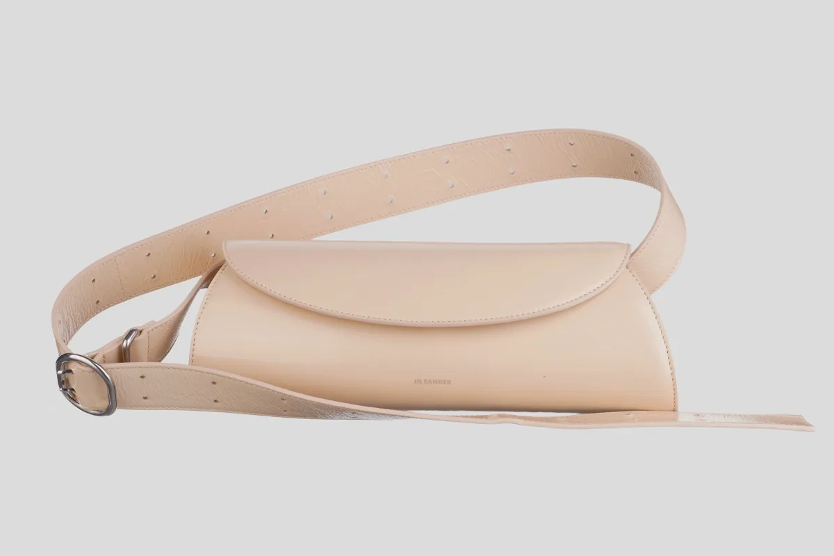 JIL SANDER Torba J08ZH0103 PIVOT HOBO 106EGGSHELL/PL26