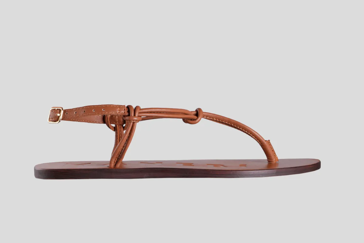MANEBI Sandale Q 4.6 Y0/PL26 tan knot thongs