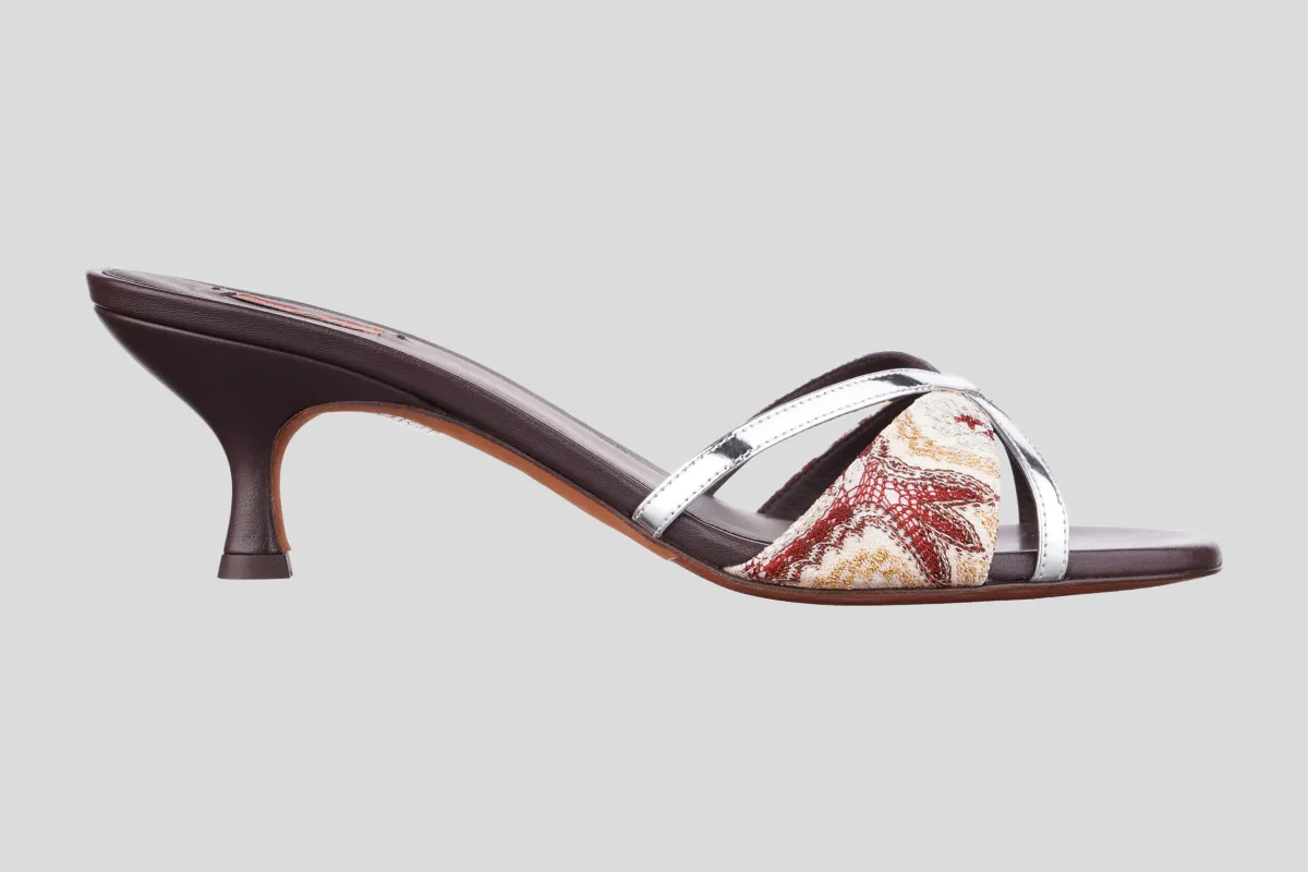 MISSONI Papuče MWF202_114/PL26 KATE RASCHEL ARABESQUE LUREX BROWN