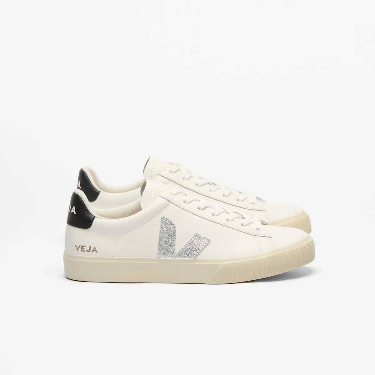 VEJA Patike CP0521753A360 CAMPO LEATHER WHITE_SILVER_BLACK/JZ2