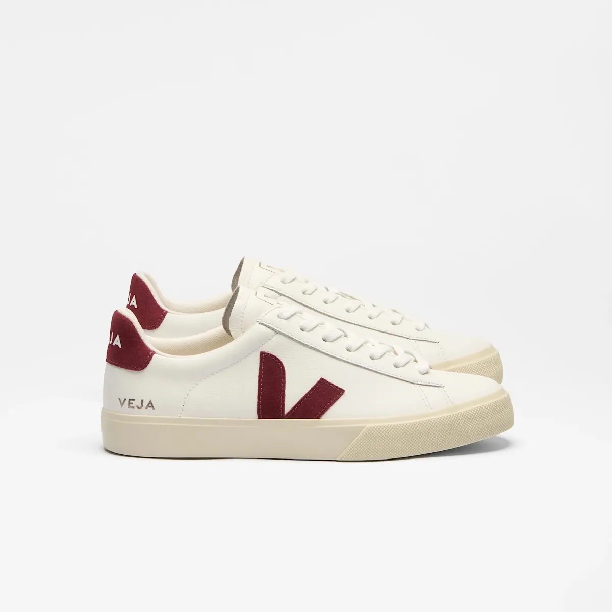 VEJA Patike CP0522144A360 CAMPO LEATHER WHITE_GRENAT/JZ2