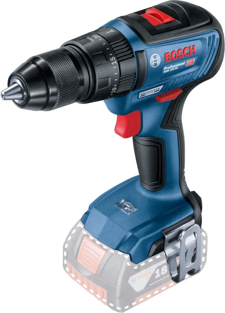 Akumulatorska vibraciona bušilica - odvrtač Bosch GSB 18V-50 Solo; bez baterije i punjača (06019H5106)