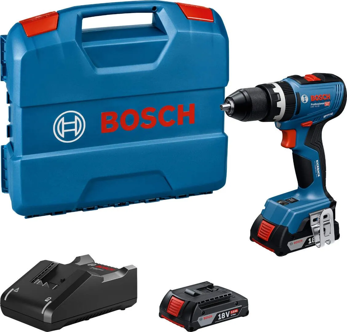 Akumulatorska vibraciona bušilica - odvrtač Bosch GSB 18V-65; 18V; 2x2,0Ah + kofer (06019N3100)