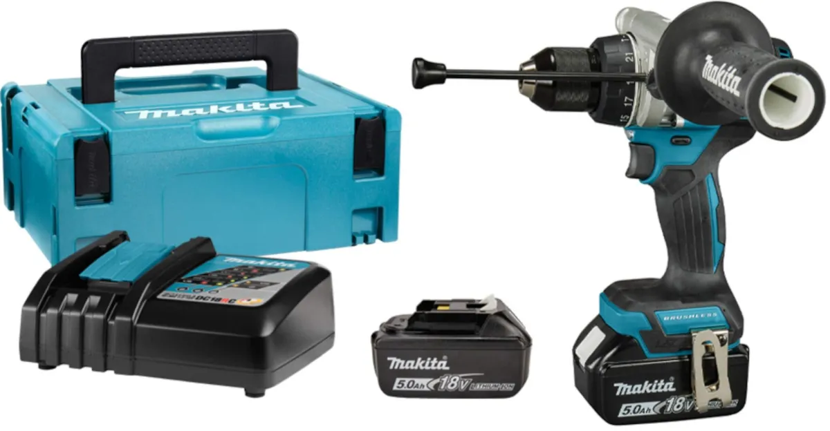 Akumulatorska vibraciona bušilica - odvrtač Makita DHP492RTJ; 2 x 5,0Ah 18V + Makpac