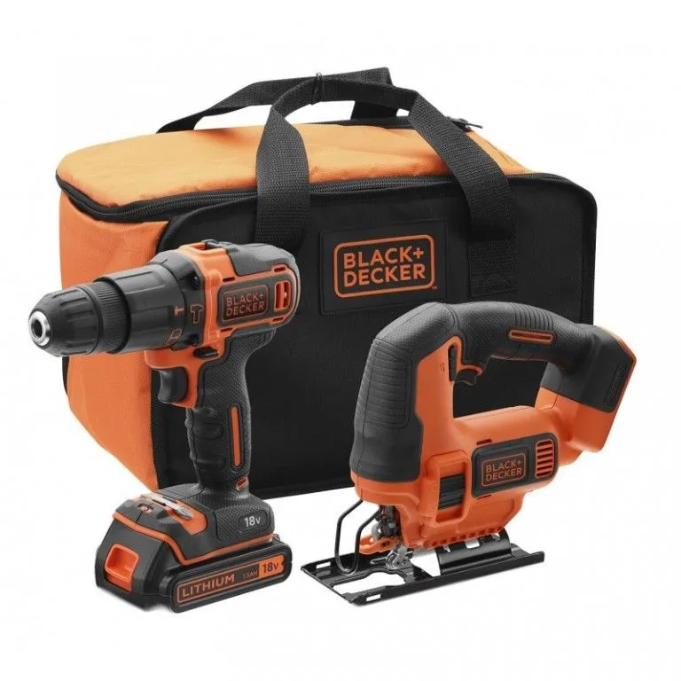 Akumulatorski set 18V Black+Decker vibraciona bušilica-ubodna testera  (BCK22S1S)