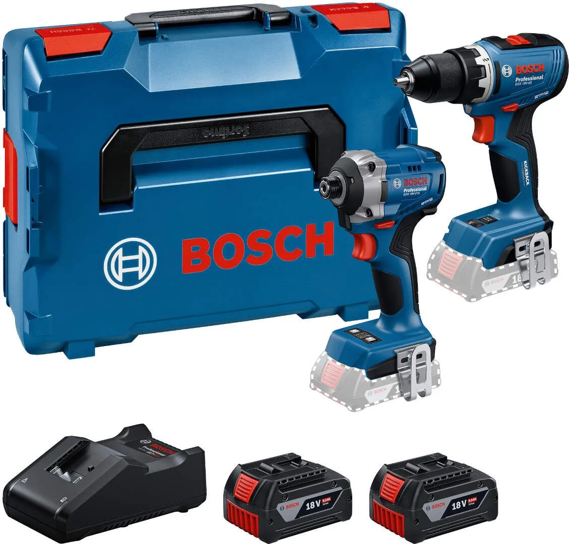 Akumulatorski set Bosch GSR 18V-65 + GDR 18V-215 +  2 x GBA 18V 5,0Ah + L-BOXX 136 (0615A50090)