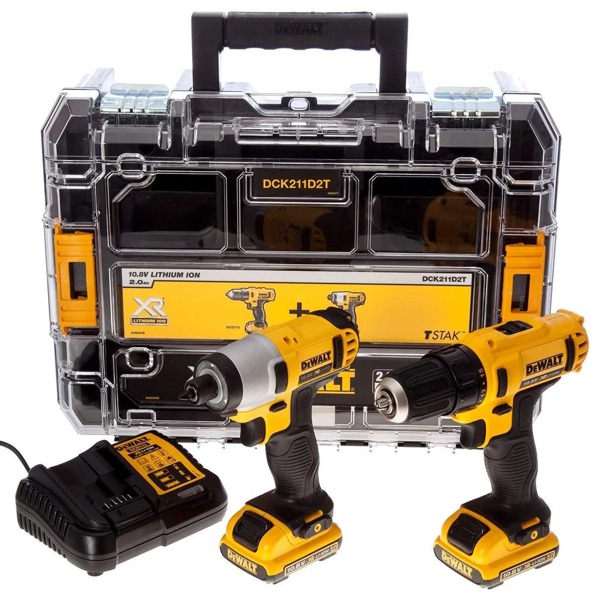 Akumulatorski set bušilica u T-STAK koferu DeWalt DCK211D2T; 12V; 2x2,0Ah