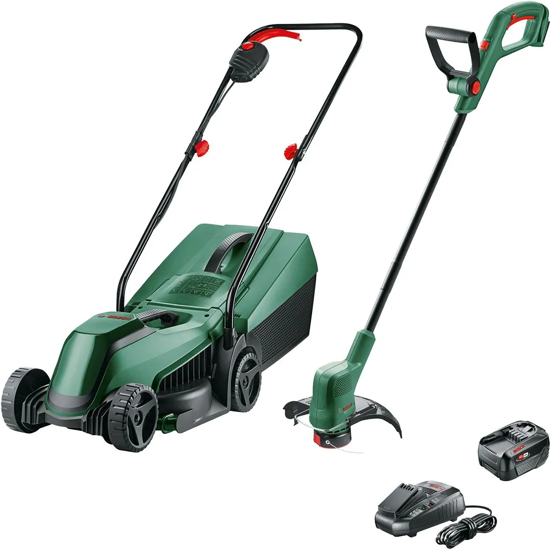 Akumulatorski trimer za travu Bosch EasyGrassCut 18V-26 + akumulatorska kosilica EasyMower 18V-32-200; 1x4,0 Ah (06008B9D02)