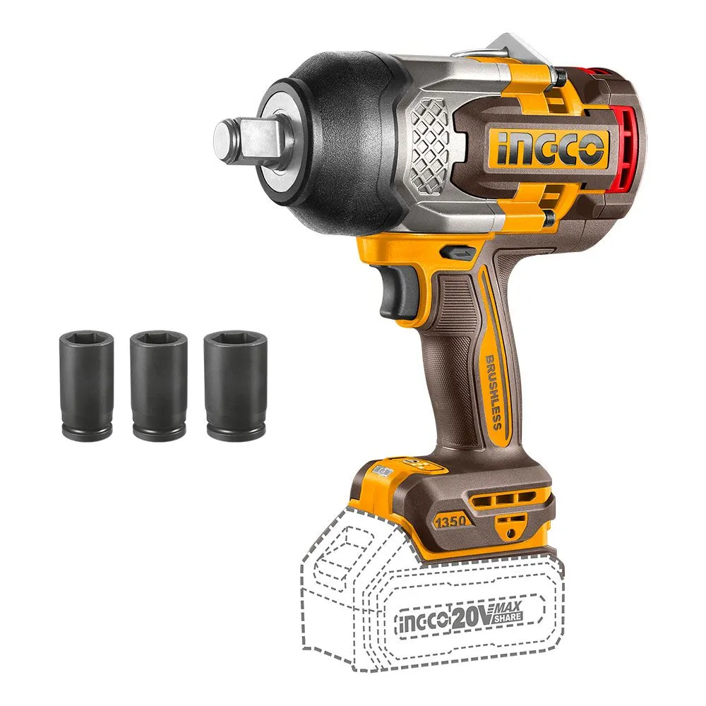 Akumulatorski udarni odvrtač 1350Nm Solo; bez baterije i punjača Super INGCO CIWLI201351