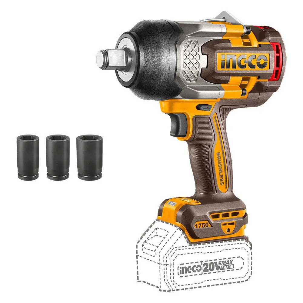 Akumulatorski udarni odvrtač 1750Nm Solo; bez baterije i punjača Super INGCO CIWLI201751
