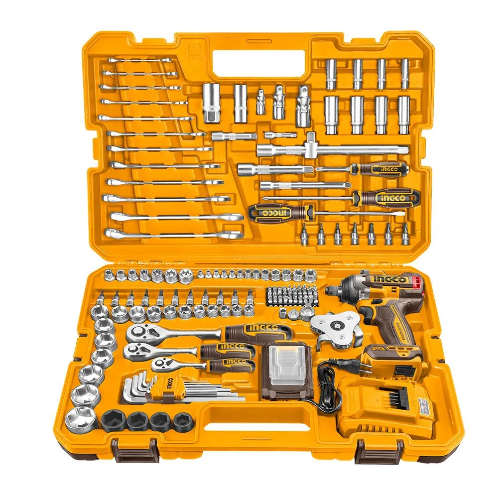 Akumulatorski udarni odvrtač 500Nm + 152-delni set alata Super INGCO HKTHP31521