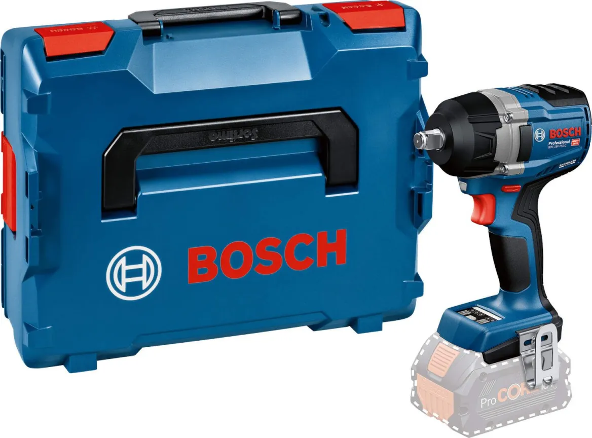 Akumulatorski udarni odvrtač Bosch GDS 18V-750 C Solo; bez baterije i punjača u L-Boxx koferu (06019L9001)