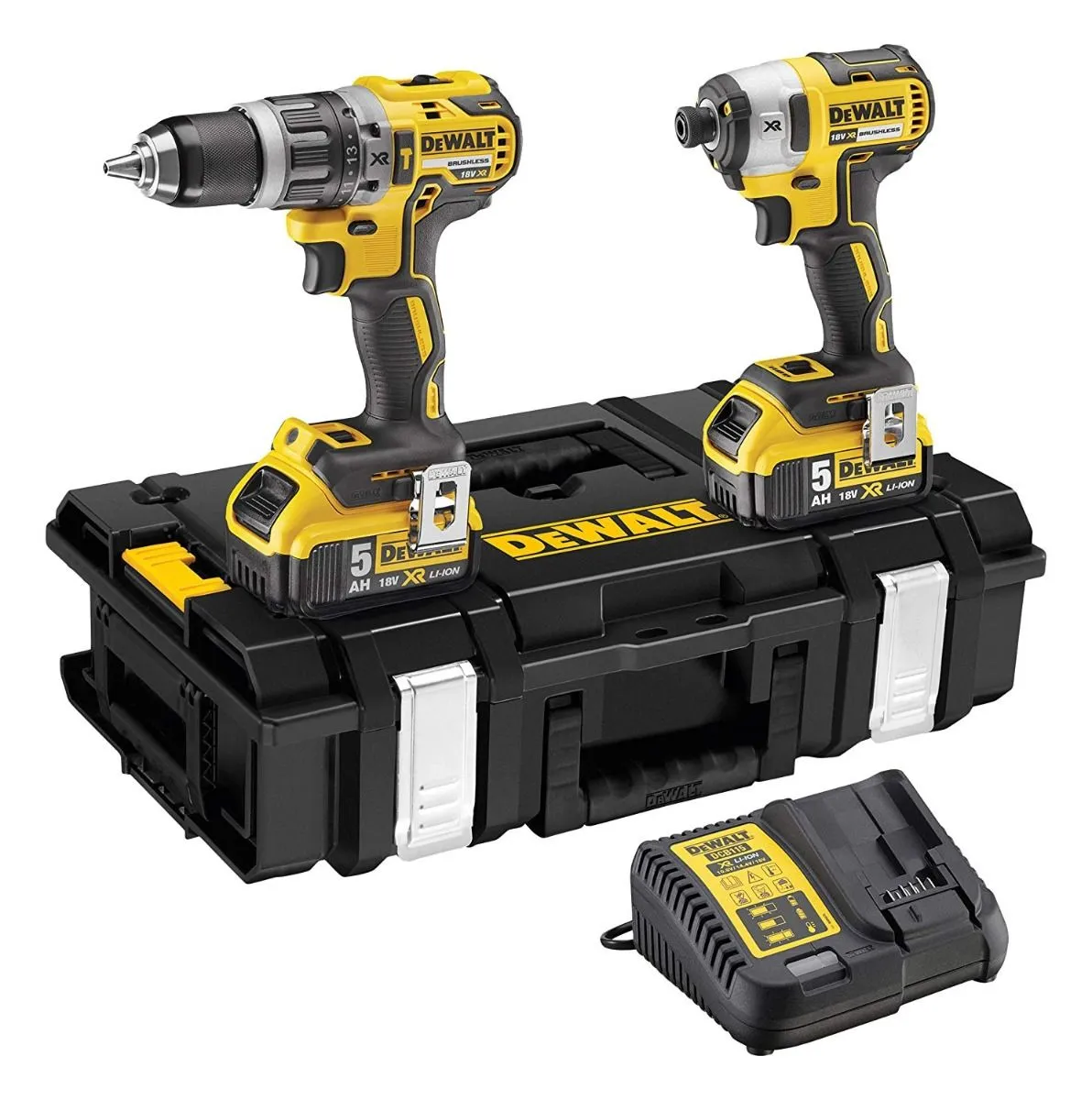 Akumulatorski udarni odvrtač DeWalt DCF887 + vibraciona bušilica - odvrtač DeWalt DCD796; 2x5,0 Ah + kofer