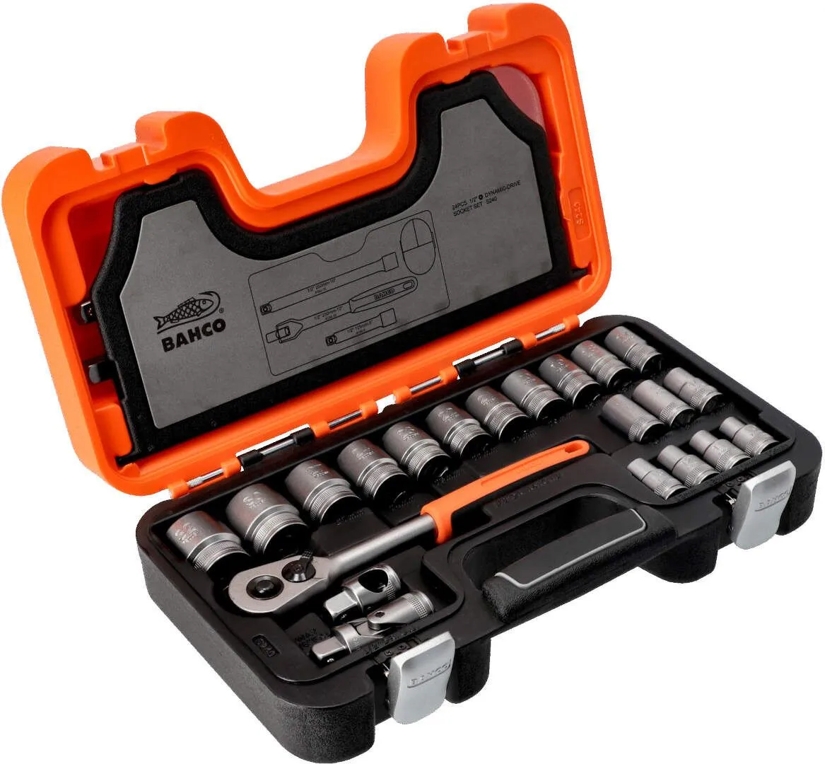 Bahco 24-delni set ručnog alata za mehaničare prihvat 1/2" u koferu (S240)