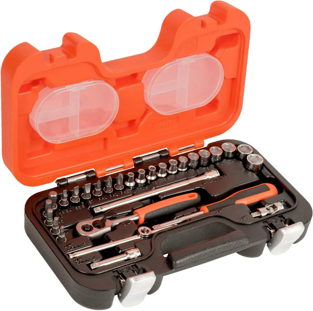 Bahco 29-delni set nasadnih ključeva i bitova, prihvat 1/4" u koferu (S290)