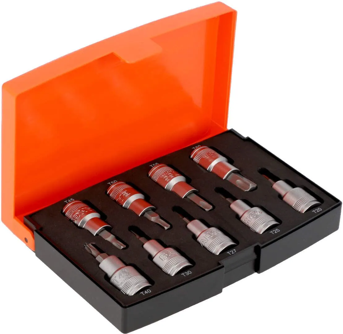 Bahco 9-delni set nasadnih Torx bitova, prihvat 1/2" u kutiji (S9TORX)