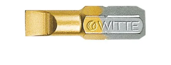 Bit 0,8 x 5,5 x 25mm ravan / šlic TIN titanijumski - Witte