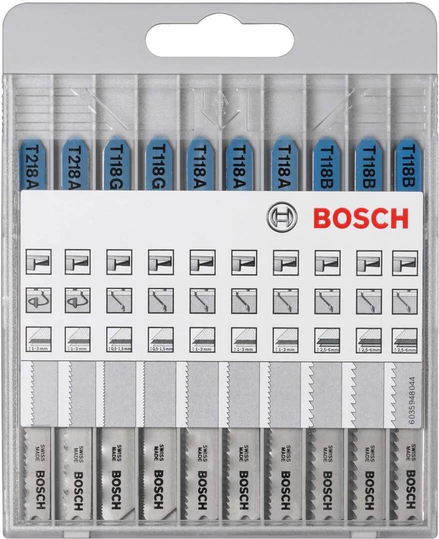 Bosch 10-delni set listova ubodne testere Basic for Metal T 218 A (2x); T 118 G (2x); T 118 A (3x); T 118 B (3x) - 2607010631