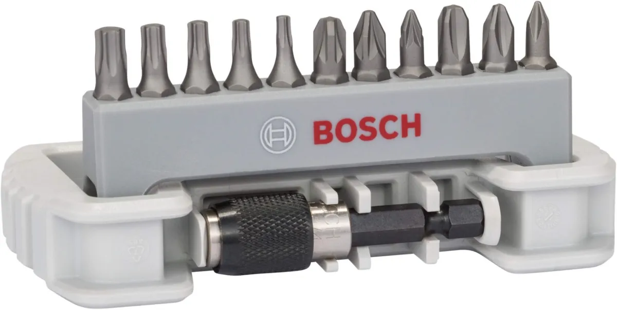 Bosch 11-delni set bitova odvrtača sa držačem bitova PH1; PH2; PH3; PZ1; PZ2; PZ3; T10; T15; T20; T25; T30; 25 mm (2608522129)