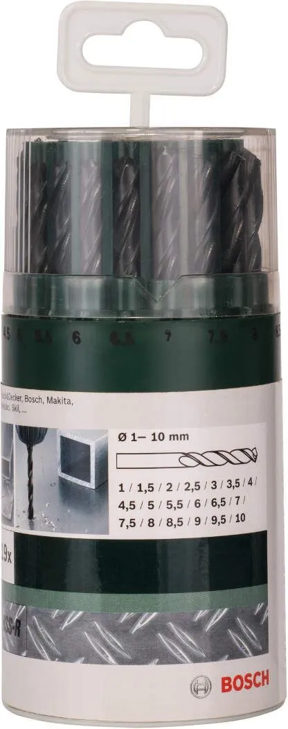Bosch 19-delni set burgija za metal HSS-R, DIN 338 1,0 - 10,0 mm - 2609255033