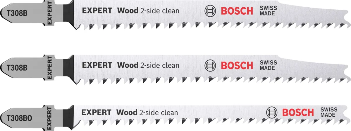 Bosch 3-delni komplet EXPERT „Wood 2-side clean“ listova ubodne testere T308B/BO - 2608900559