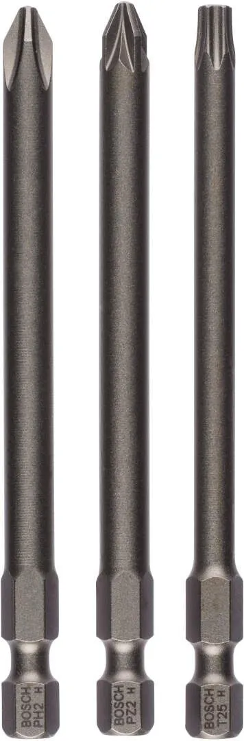 Bosch 3-delni set bitova odvrtača ekstra-tvrdi PH2; PZ2; T25; 89mm (2607001767)